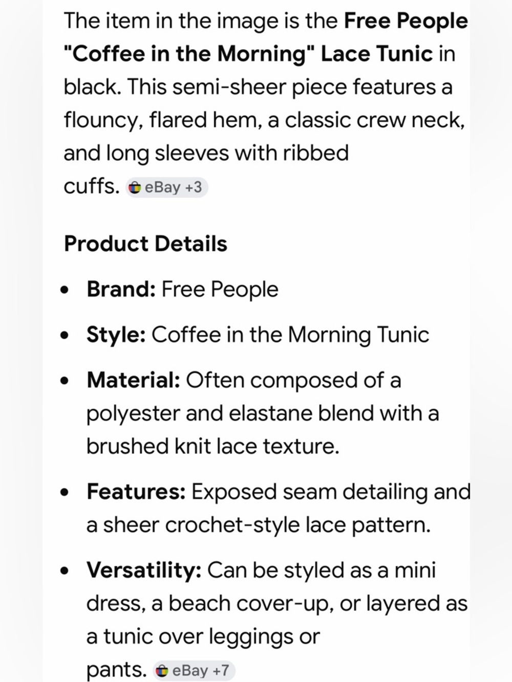 ⭐️Free People Coffee In The Morning Tunic⭐️ - Picture 14 of 15